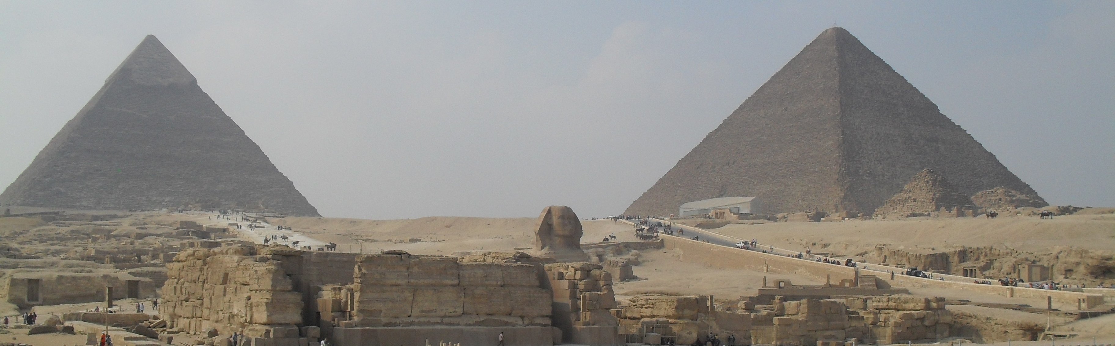 Pyramids and Sphinx in Giza, Egypt